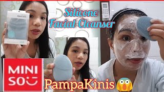 MINISO SILICONE FACIAL CLEANSER  MINISO FACIAL CLEANSING BRUSH  Carah Gwen [upl. by Monia991]