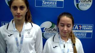 Talbot Heath Year 8 Girls interview after winning 2013 Aegon Team Tennis National Finals [upl. by Selegna735]