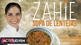 Receta sopa de lenteja  ActitudFEM [upl. by Dlaregztif]