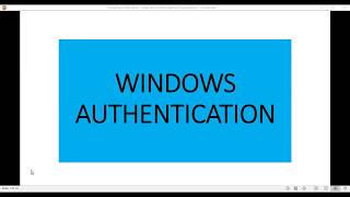 What is windows authentication [upl. by Timus]