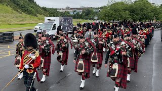 The Royal Regiment of Scotland march into Holyrood Palace [upl. by Otreblaug947]