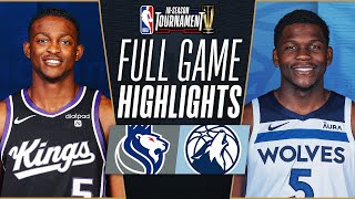 KINGS at TIMBERWOLVES  NBA INSEASON TOURNAMENT 🏆  FULL GAME HIGHLIGHTS  November 24 2023 [upl. by Lacagnia]