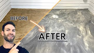 Epoxy Floor Coating Over Plywood Subfloor Amazing Result [upl. by Jasmine]