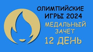 Олимпийские Игры 2024 Медальный зачет День 12 [upl. by Aikrehs]