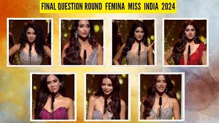 Final Question Round  Femina Miss India 2024 [upl. by Babette]