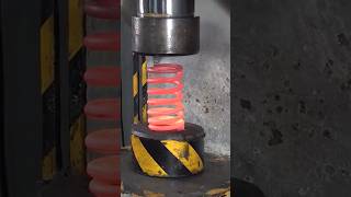 Red hot Iron Spring Vs Hydraulic press satisfying 1million moltenlava experiment viralvideo [upl. by Lilahk136]