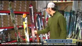 Backcountry Skis Boots amp Bindings Comparison Video by ORS Cross Country Skis Direct [upl. by Erialcyram]