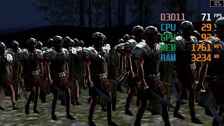 Radeon Vega 3 Graphics  AMD Athlon 200GE  Total War ROME II Benchmark [upl. by Ailegnave]