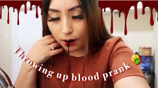 THROWING UP BLOOD PRANK ON BOYFRIEND [upl. by Maritsa]