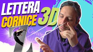 Come Creare LETTERA CORNICE 3D  Tutorial Canva Italiano STREPITOSO [upl. by Ignatzia437]