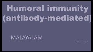 HUMORAL IMMUNITY Antibody mediated immunity  Malayalam [upl. by Ardnasirk164]