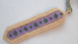 BeadsFriends Peyote Stitch Bead Pattern  Bookmark made with Seed Beads odd count peyote stitch [upl. by Yv]