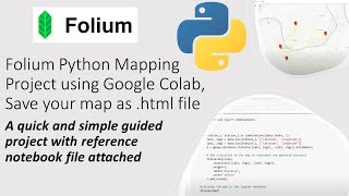 Folium Python Mapping Project using Google Colab Save your map as html file  Easy amp Quick Project [upl. by Bringhurst550]