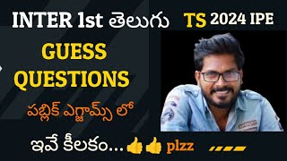 TS Inter 1st Year Telugu Important List for Public Exams 2024 Trilokya6600Trilokya6600 [upl. by Avram348]