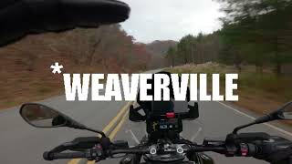 Uncut Helmet Camera Footage Blue Ridge Parkway Entrance and Asheville areas [upl. by Arok]