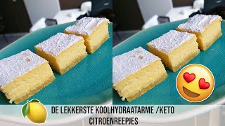 DE LEKKERSTE CITROENREEPJES 😍🍋 KOOLHYDRAATARMKETOSUIKERVRIJ [upl. by Natty457]