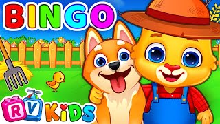 Bingo Song With Lyrics  Nursery Rhymes amp Kids Song  RV AppStudios [upl. by Ahtiuqal71]