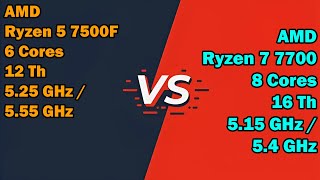 🔥Масштабное сравнение Ryzen 5 7500F 525 GHz  555 GHz vs Ryzen 7 7700 515 GHz  54 GHz🔥 [upl. by Broddy845]