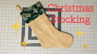 Christmas Stocking Tutorial with Free Pattern [upl. by Dreeda37]