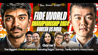 Gukesh vs Ding Liren  Game 5  FIDE World Championship 2024  Ft Samay Sagar Tania Balraj Sahil [upl. by Wittie874]