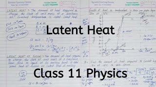 Latent Heat  Chapter 10  Thermal Properties of matter  Class 11 Physics [upl. by Mccutcheon940]