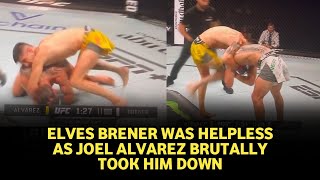 UFC Abu Dhabi Results Joel Alvarez slaughters Elves Brener in brutal fashion [upl. by Berthold]