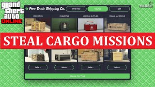 GTA Online  All Cargo Steal Missions Aircraft missions Air Freight Cargo [upl. by Akimahs]