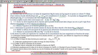 suivi temporel dune transformation chimique exercice n2 [upl. by Archle]