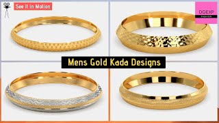 Gold Kada Designs For Men With Price amp Weight  Kada for Man [upl. by Teodoor]