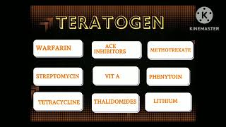 Teratogenic agents drugs Contraindications drugs of pregnancyFoetus malformations [upl. by Eilerua]