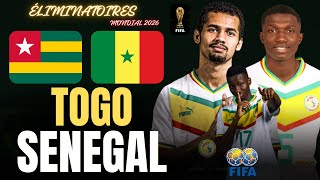 🔴LIVE TOGO  SÉNÉGAL  MATCH 2  ÉLIMINATOIRES MONDIAL 2026  ALLEZ LES LIONS NDAM REK 🇸🇳 [upl. by Yasu]