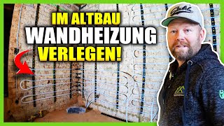 WANDHEIZUNG VERLEGEN im ALTBAU  Klemmschienen amp Heizungsrohr  Home Build Solution [upl. by Mikes]