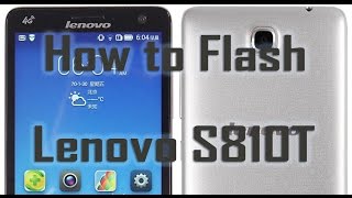 Flash Lenovo S810T new stock firmware SD Method [upl. by Rockwood958]