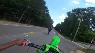 old ride Yz450 slow wheelies kx112 speed wheelie [upl. by Innob]