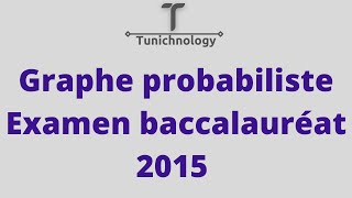 Graphe probabiliste Examen baccalauréat 2015 bac économie et gestion [upl. by Roby]