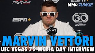 Marvin Vettori Welcomes Khamzat Chimaev Fight If He Wants It Im Here  UFC on ESPN 46 [upl. by Lebam]