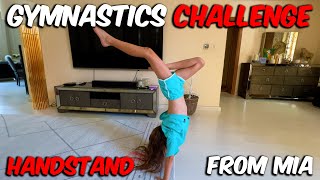 Difficult Handstand challenge with pose in gymnastis [upl. by Artimas357]