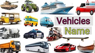 learn vehicles Name vehicles Name with pictures [upl. by Andras]