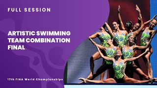 Artistic Swimming Team Combination Final  17th FINA World Championships  Budapest 2017 [upl. by Oecam]