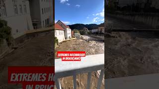 Extremes Hochwasser in Brücke an der Mur hochwasser flood viralvideo trending foryou [upl. by Tchao967]