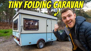 24hrs Overnight in Tiny Folding Caravan not what I expected [upl. by Oeak]