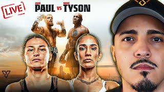 MIKE TYSON vs JAKE PAUL  Amanda Serrano vs Katie Taylor  LIVE COMMENTARY [upl. by Shawn559]