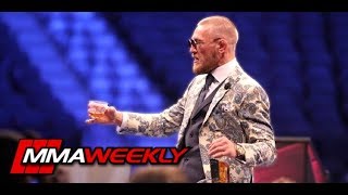 Conor McGregor Breaks Down the Fight With a Drink FULL Post Press Remarks [upl. by Asilef19]