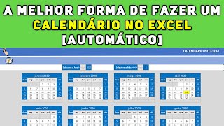 Calendário no Excel  A Melhor Forma de Fazer um Calendário no Excel Automático [upl. by Suidaht]