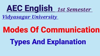 aec englishmodes of communication lnterpersonalintrapersonalpresentational1st sem aec english [upl. by Ierbua938]