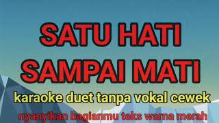 Satu hati sampai mati karaoke duet [upl. by Odysseus399]