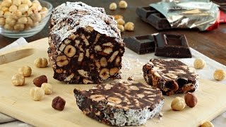 SALAME AL CIOCCOLATO E NOCCIOLE ricetta senza uova [upl. by Trevorr]