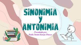 SINONIMIA Y ANTONIMIA [upl. by Anwadal]