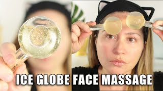 ICE GLOBES FACE MASSAGE [upl. by Auqenaj433]