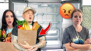 TAKING ALL OF MY MOMS FOOD FROM HER HOUSE TO GET HER REACTION HILARIOUS [upl. by Abernathy]